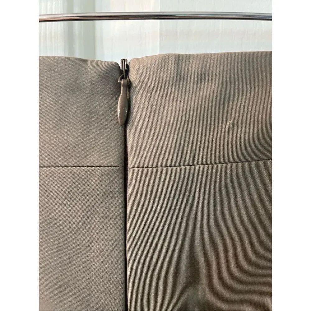 Gunex Italy Cucinelli Light Brown Front Pleat Skirt sz 6 EUC - Picture 8 of 8